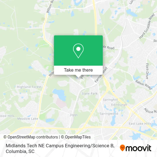 Midlands Tech NE Campus Engineering / Science B map