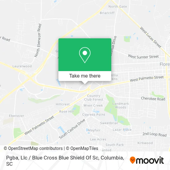 Pgba, Llc / Blue Cross Blue Shield Of Sc map
