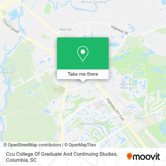 Ccu College Of Graduate And Continuing Studies map