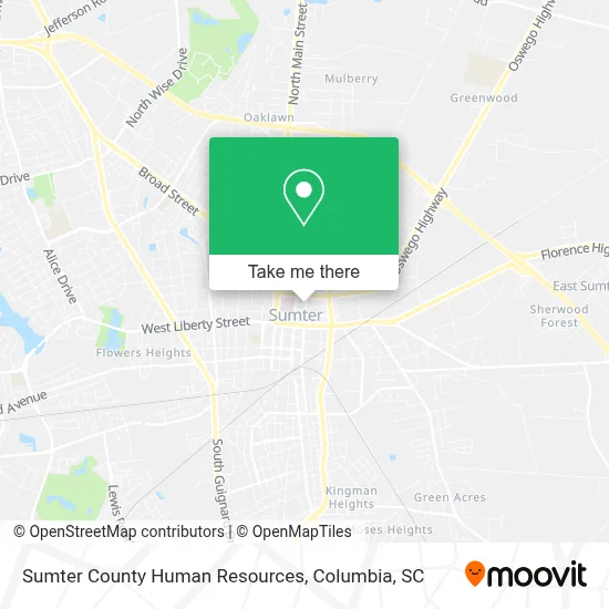 Sumter County Human Resources map