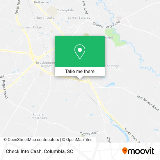 Check Into Cash map