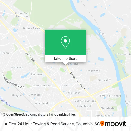 A-First 24 Hour Towing & Road Service map