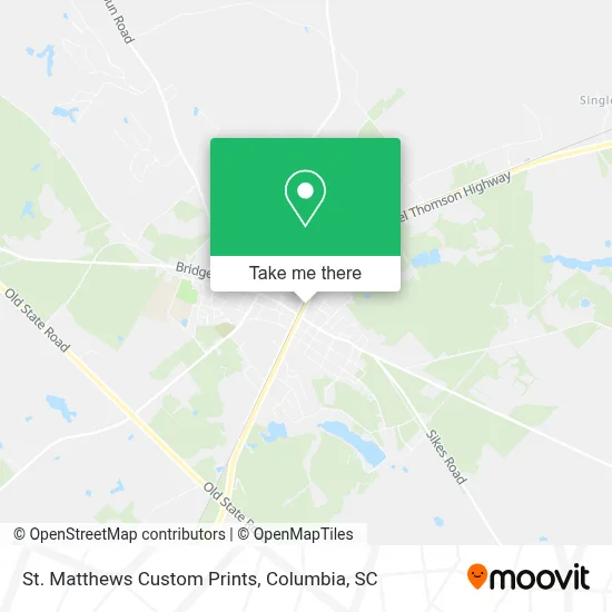 St. Matthews Custom Prints map