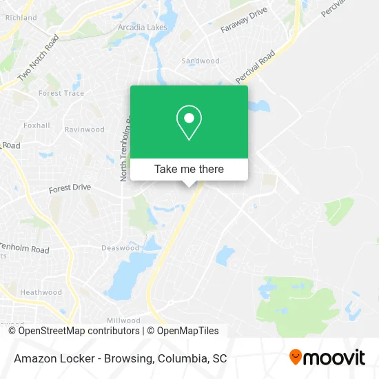 Amazon Locker - Browsing map