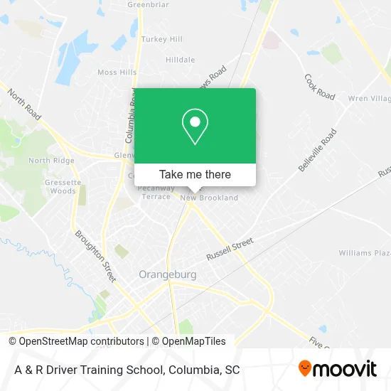 A & R Driver Training School map