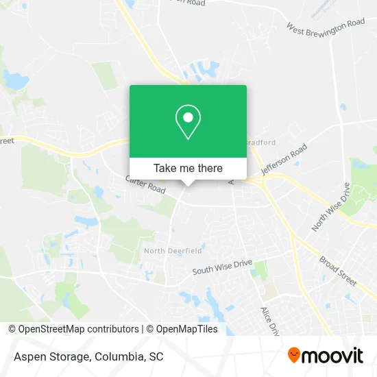 Aspen Storage map