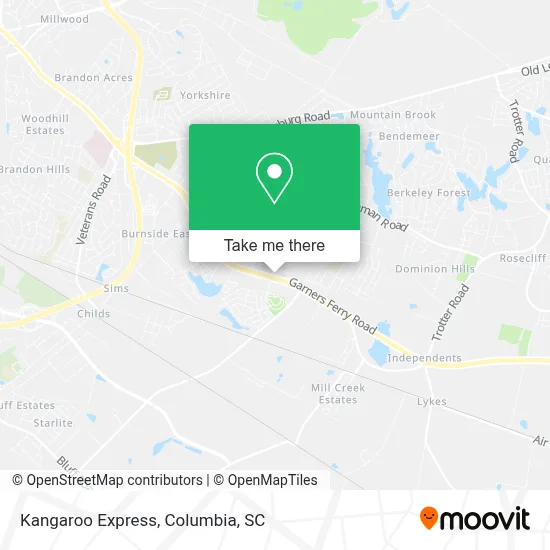 Kangaroo Express map
