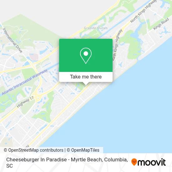 Cheeseburger In Paradise - Myrtle Beach map