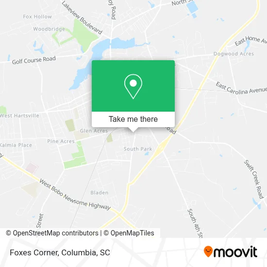 Foxes Corner map