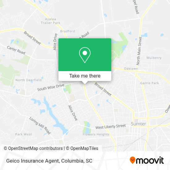 Geico Insurance Agent map
