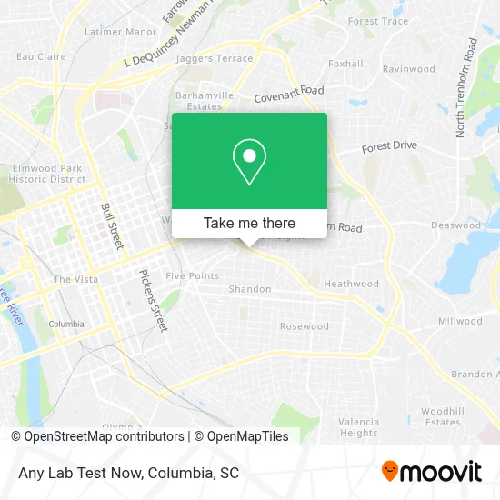 Any Lab Test Now map