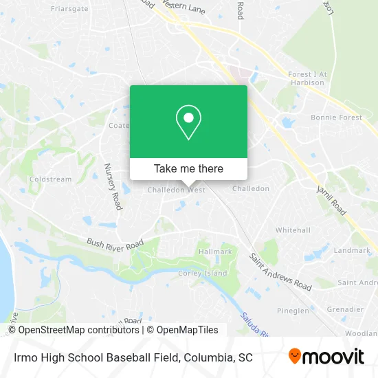 Irmo High School Baseball Field map