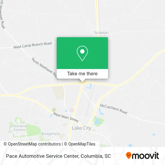 Pace Automotive Service Center map