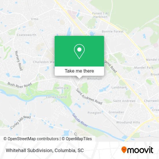 Whitehall Subdivision map