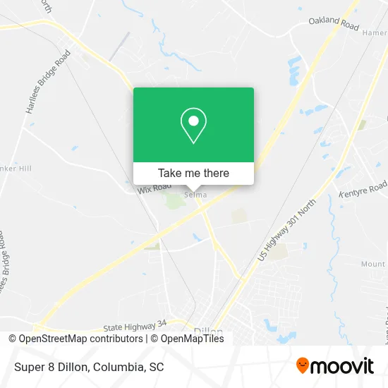 Super 8 Dillon map