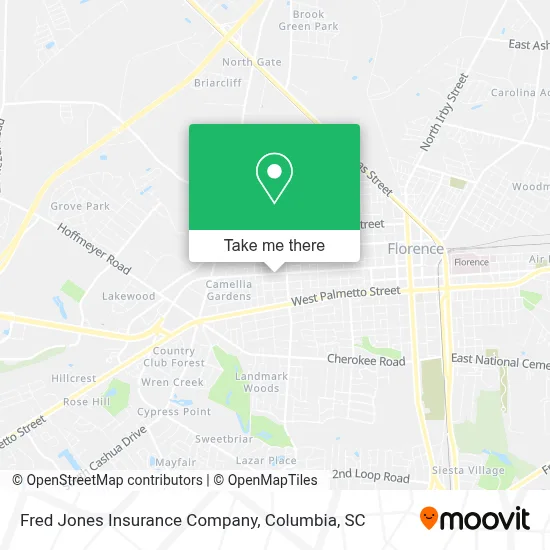 Fred Jones Insurance Company map