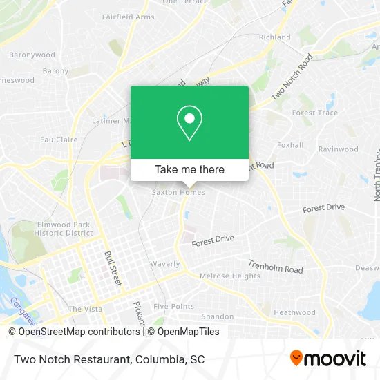 Two Notch Restaurant map