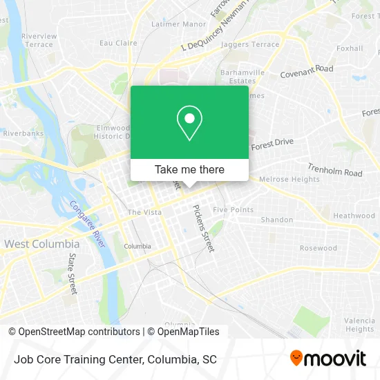 Job Core Training Center map