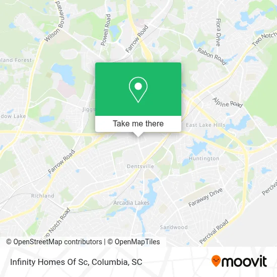 Infinity Homes Of Sc map
