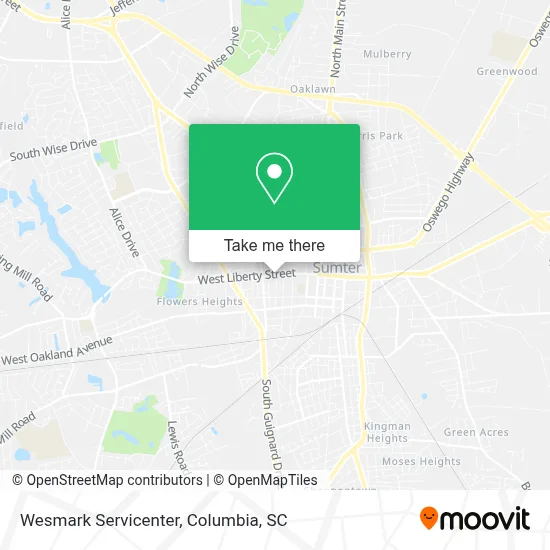 Wesmark Servicenter map