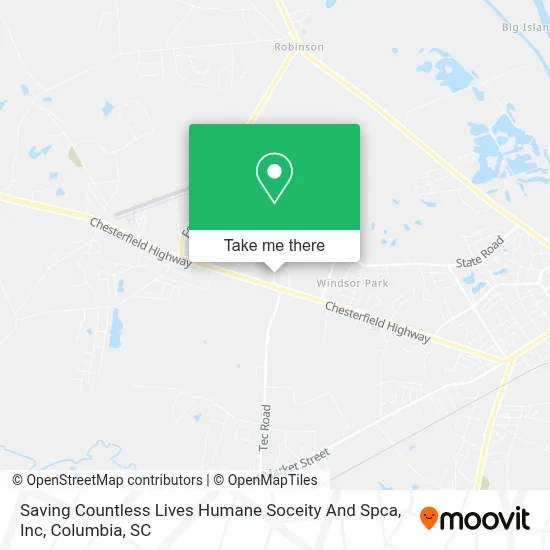 Saving Countless Lives Humane Soceity And Spca, Inc map