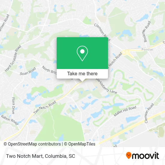 Two Notch Mart map