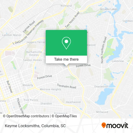Keyme Locksmiths map