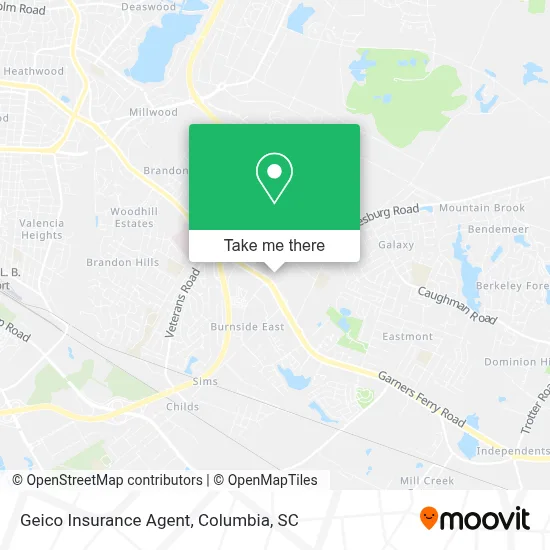 Geico Insurance Agent map