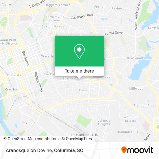 Arabesque on Devine map