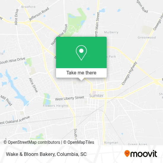 Wake & Bloom Bakery map