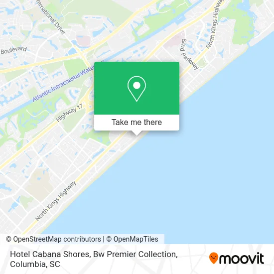 Hotel Cabana Shores, Bw Premier Collection map