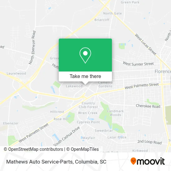 Mathews Auto Service-Parts map