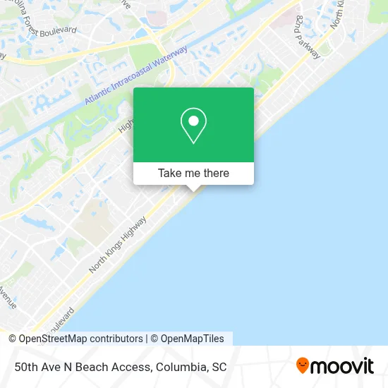 50th Ave N Beach Access map