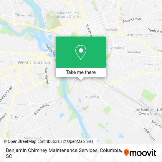 Benjamin Chimney Maintenance Services map