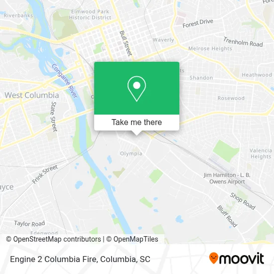 Engine 2 Columbia Fire map