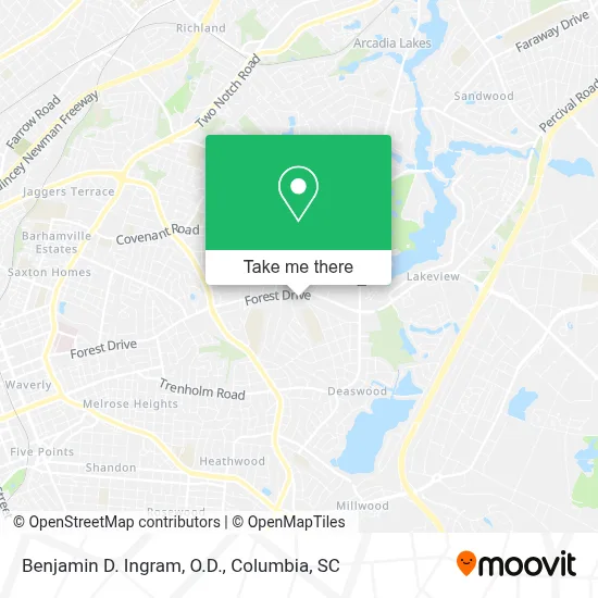 Benjamin D. Ingram, O.D. map
