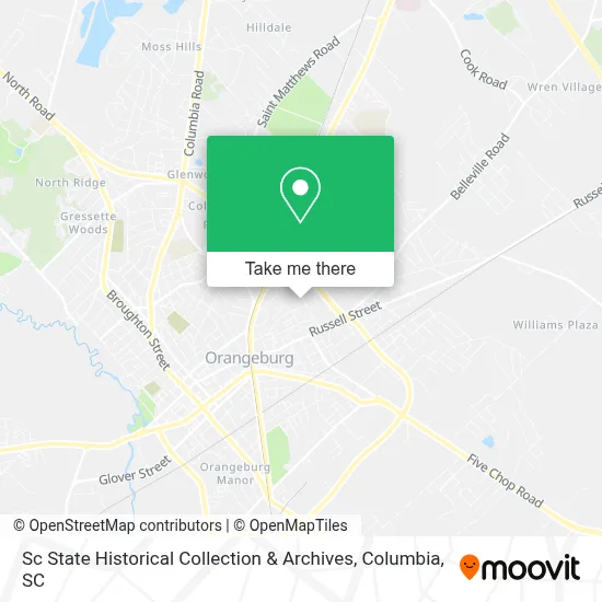 Sc State Historical Collection & Archives map