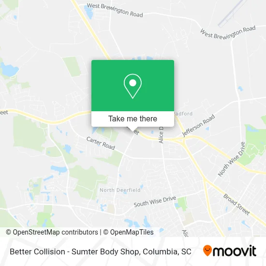 Better Collision - Sumter Body Shop map