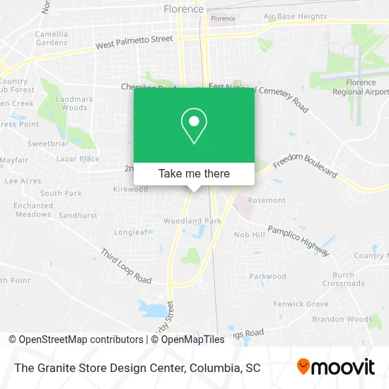 The Granite Store Design Center map