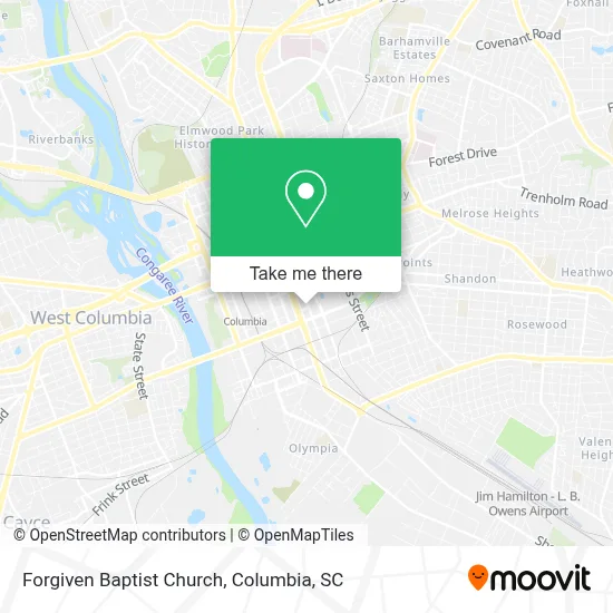 Forgiven Baptist Church map