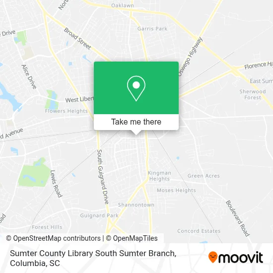 Sumter County Library South Sumter Branch map
