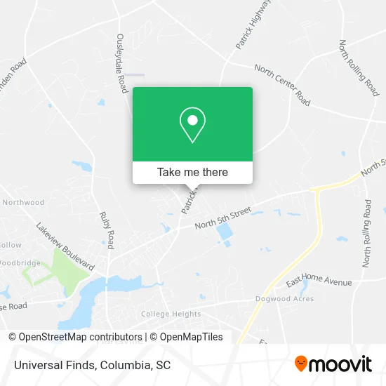 Universal Finds map