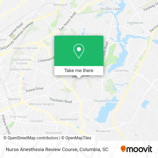 Nurse Anesthesia Review Course map
