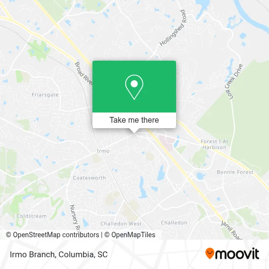 Irmo Branch map