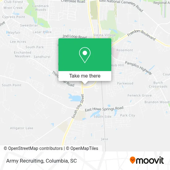 Army Recruiting map