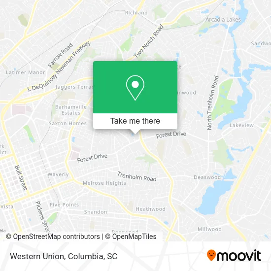 Western Union map