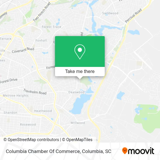 Columbia Chamber Of Commerce map