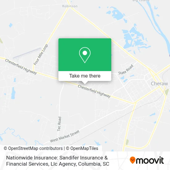 Nationwide Insurance: Sandifer Insurance & Financial Services, Llc Agency map