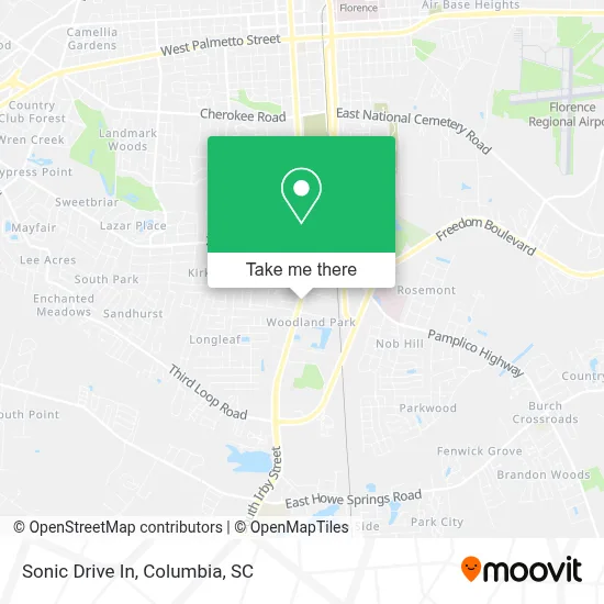 Sonic Drive In map