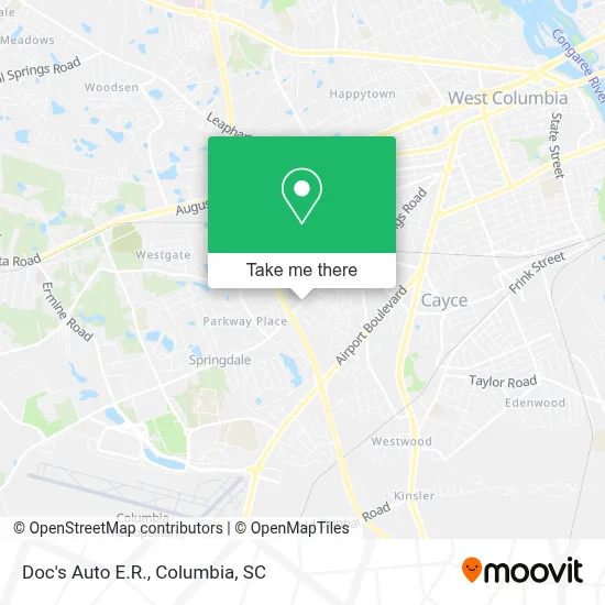 Doc's Auto E.R. map